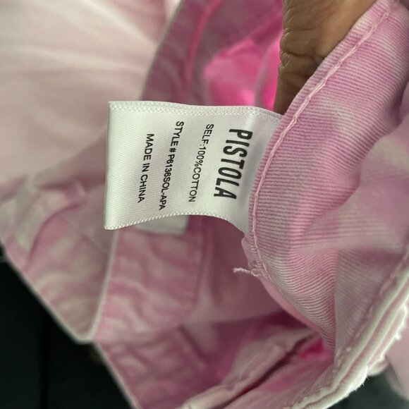 Pistola high-rise trousers button fly pink cropped pants - Picture 7 of 7